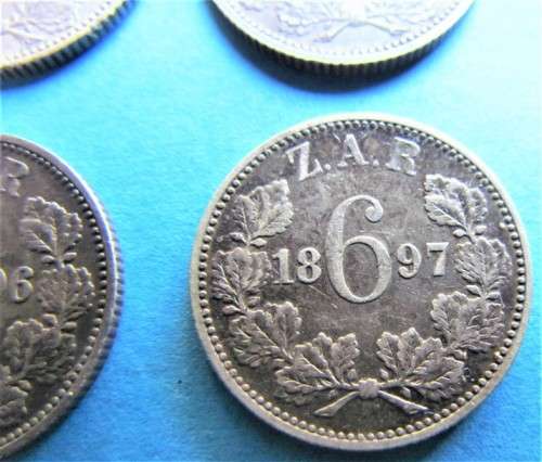 6 x 1892 to 1897 6d Sixpence Set **SILVER** 1 bid for all