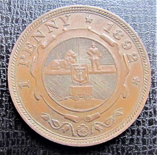 @@R1 START@@ ZAR 1892 Penny 1d with Great Details - see pics