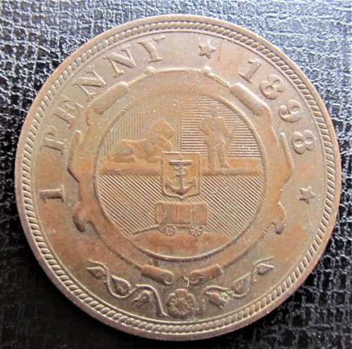 @@R1 START@@ ZAR 1898 Penny 1d with Great Details - see pics