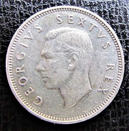1950 SA Union 1 Shilling **80% SILVER** Details - see pics