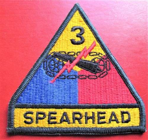 U.S.A 3rd ARMOURED DIVISION SPEARHEAD PATCH
