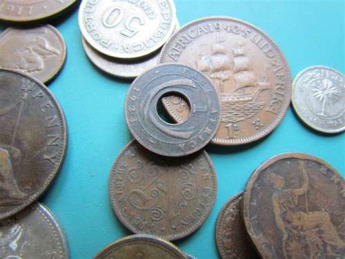 Assorted World Coins in a Tin - Check as some good coins in this Lot