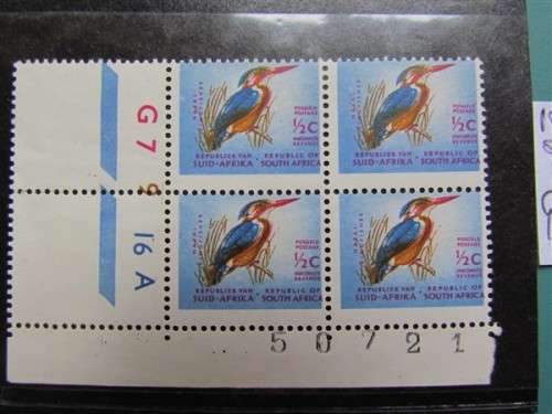 1964-68 RSA 1/2 Kinfisher Error - Printing Shift - Scarce