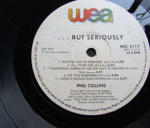 PHIL COLLINS VINTAGE LP BUT SERIOUSLY