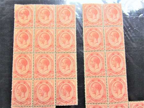 SA Union King`s head - Blocks - Normal & Inverted Watermark Blocks - High Value