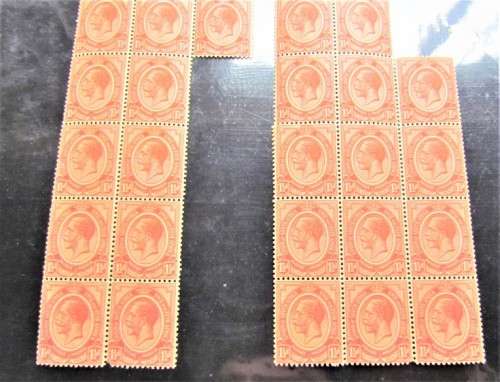 SA Union King`s head - Blocks - Normal & Inverted Watermark Blocks - High Value