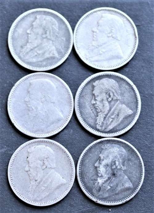 6 x1893 ZAR 3d  Tiekie - Bid per coin **R1 START**
