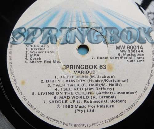 Springbok 63 - Vintage Vinyl LP SCOPE Girl of the year Cover