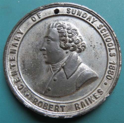 1880 Robert Raikes Centenary of Sunday Schools Medallion 42mm