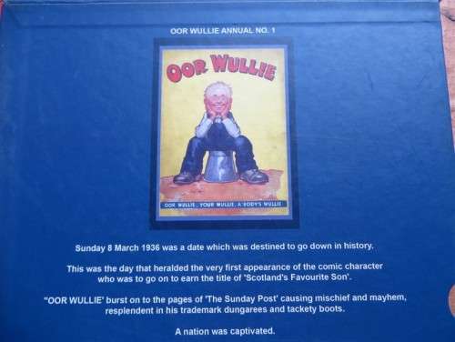`OOR WULLIE`Hardcover + Dustcover Collectors Copy of first Edition Scottish Comic Strip Annual