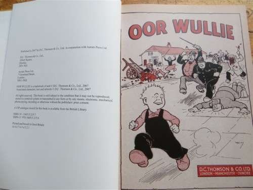 `OOR WULLIE`Hardcover + Dustcover Collectors Copy of first Edition Scottish Comic Strip Annual
