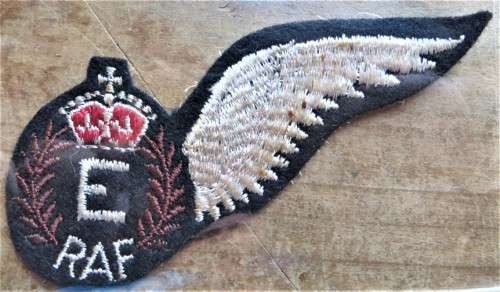 RAF Engineer Embroidered Wing Brevet Patch