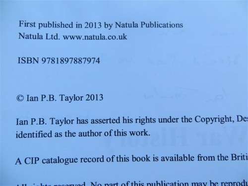 The War History of the 7th Battalion - Hampshire Regiment - Ian Taylor Excellent Condition