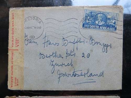 2 X 1941 EXAMINER CENSOR Union Covers to Switzerland - 1 Bid for Both