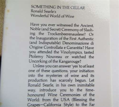 Something in the Cellar - Ronald Searle`s Wonderful World of Wine