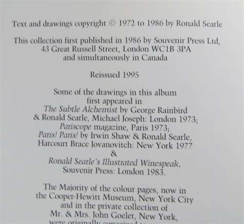 Something in the Cellar - Ronald Searle`s Wonderful World of Wine