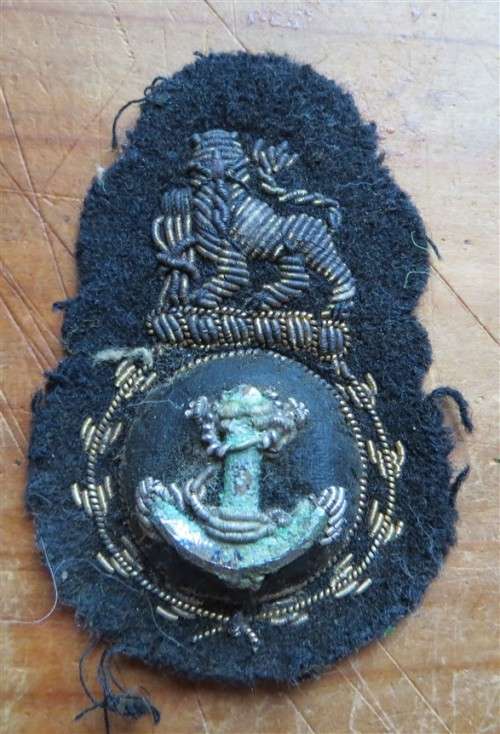 SA Navy Officers Embroidered Cap Badge