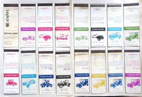 Automotive Vintage Matchbox labels Collection - Let Frame as Pop Art/collectables circa.1950`s