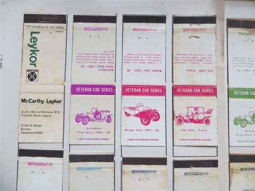 Automotive Vintage Matchbox labels Collection - Let Frame as Pop Art/collectables circa.1950`s