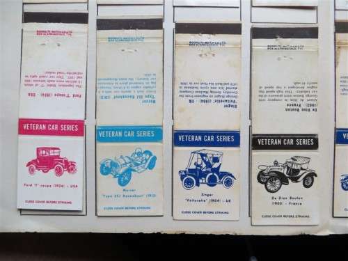 Automotive Vintage Matchbox labels Collection - Let Frame as Pop Art/collectables circa.1950`s