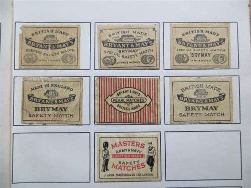 Great Britain Vintage Matchbox labels Collection - Let Frame as Pop Art/collectables circa.1950`s