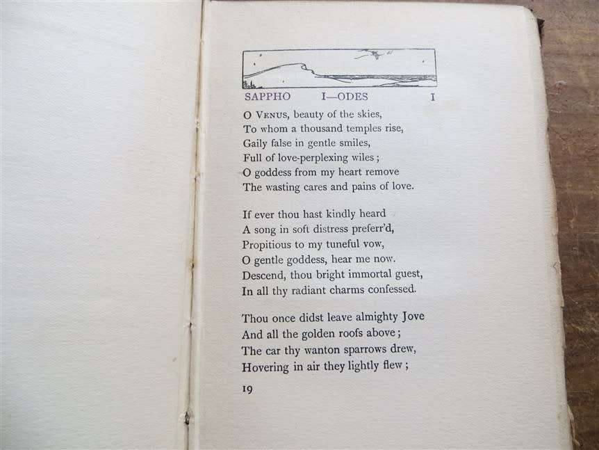 SAPPHO: 1914 - The Queen of Song -Arranged by J R Tutin Illustrated  E H R Collings