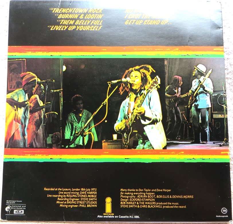 Vintage LP Bob Marley & the Wailers LIVE - VG+