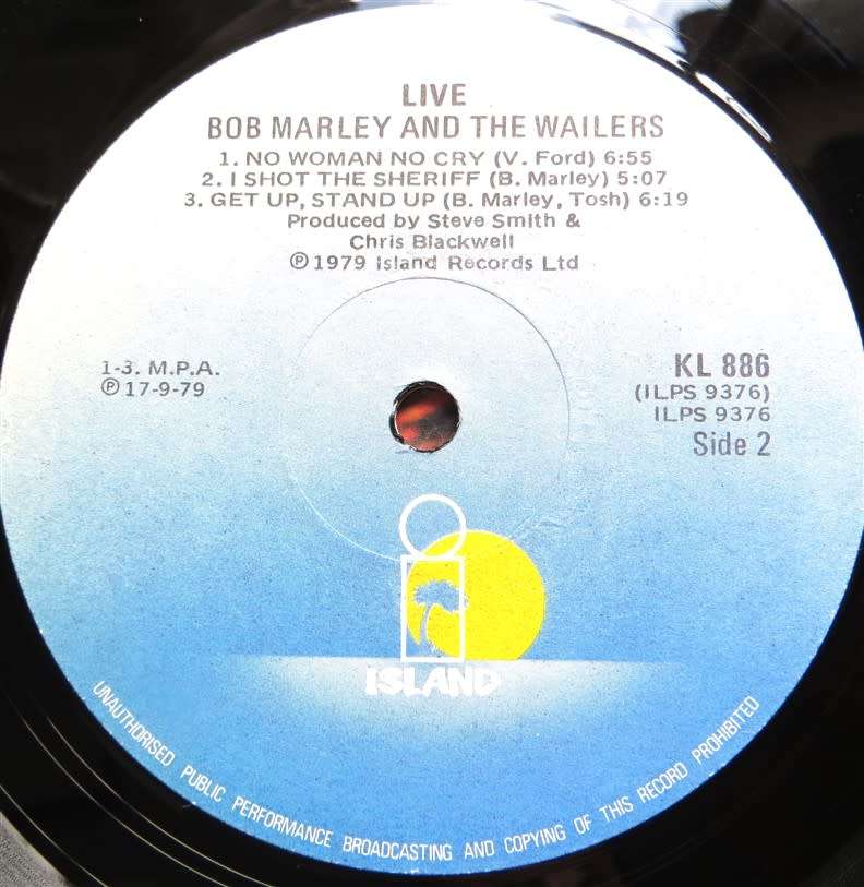 Vintage LP Bob Marley & the Wailers LIVE - VG+