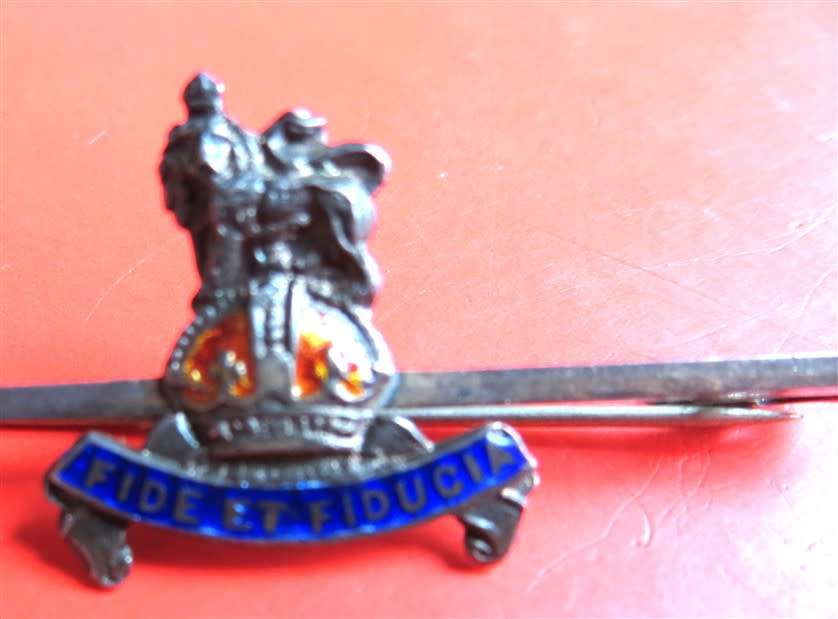 British Staff Corps Silver Sweetheart Brooch