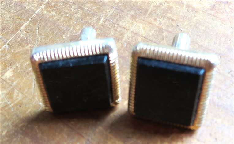 Black Square Cufflinks pair