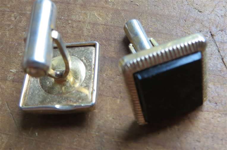 Black Square Cufflinks pair