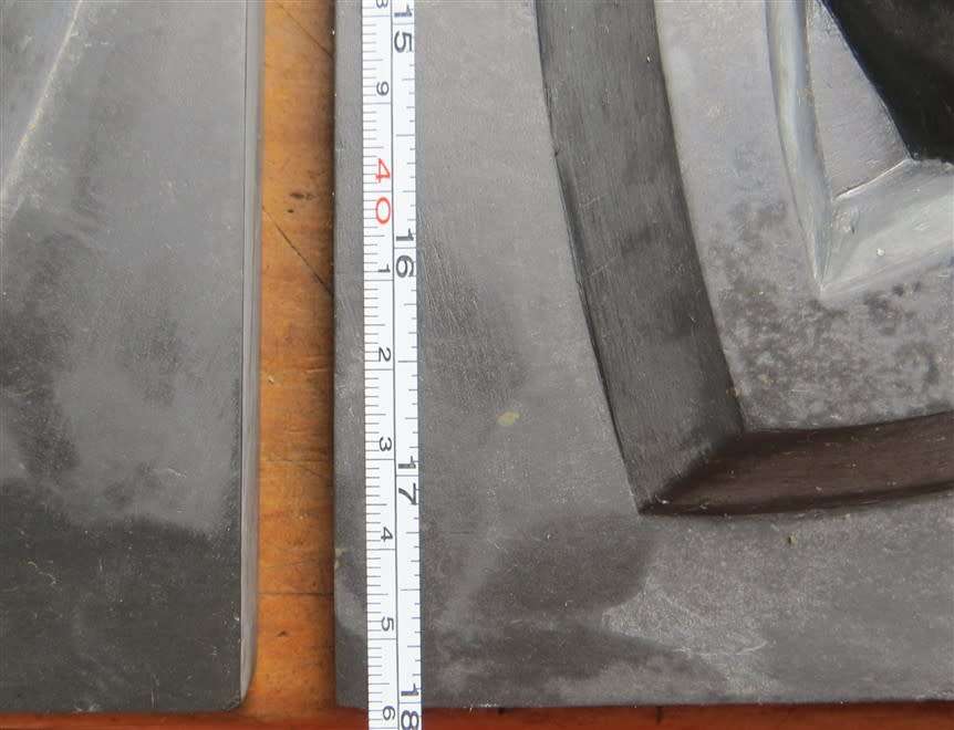 Large Relief Sculpture Set (1965) 5 x Black Stone Numbered & Signed -150mmX460mm each Stone