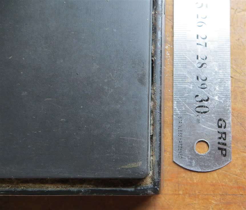 Abstract Black Stone relief Sculpture signed in metal frame - 1967