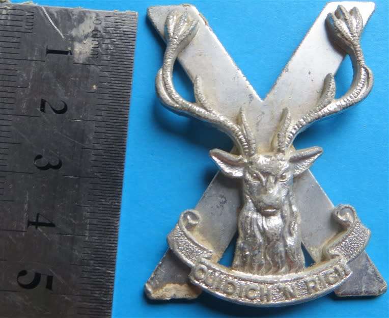 Large Vintage Seaforth Highlanders Badge Scottish