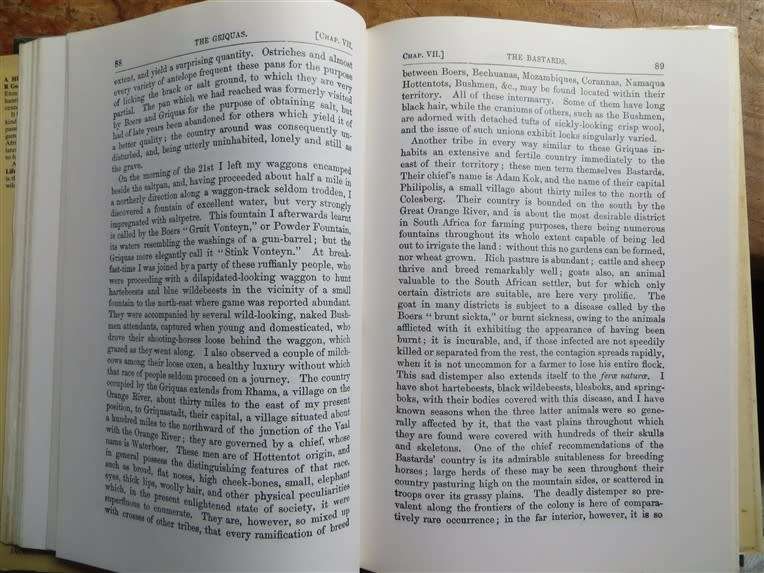 A Hunter`s Life in South Africa - R. Gordon Cumming 1986 copy of the 1857 Edition