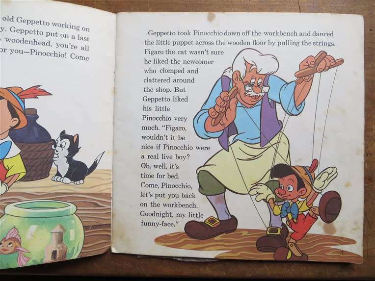 Walt Disney Pinocchio Reader + Vinyl 7`Record