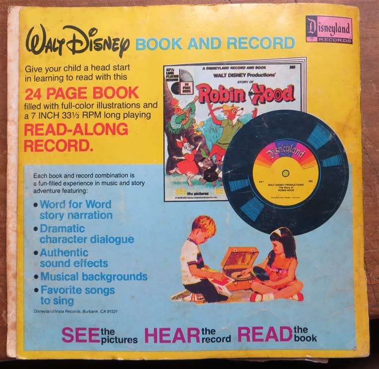 Walt Disney Pinocchio Reader + Vinyl 7`Record
