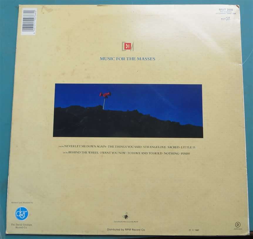 Vintage Vinyl LP - Depeche Mode - Music for the Masses - VG/VG