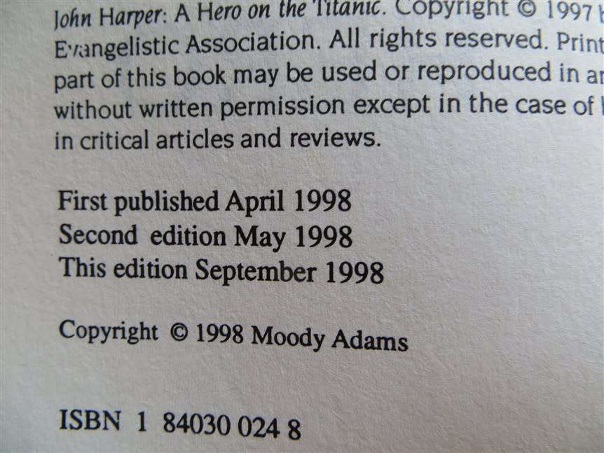 The Titanics Last Hero `- Moody Adams