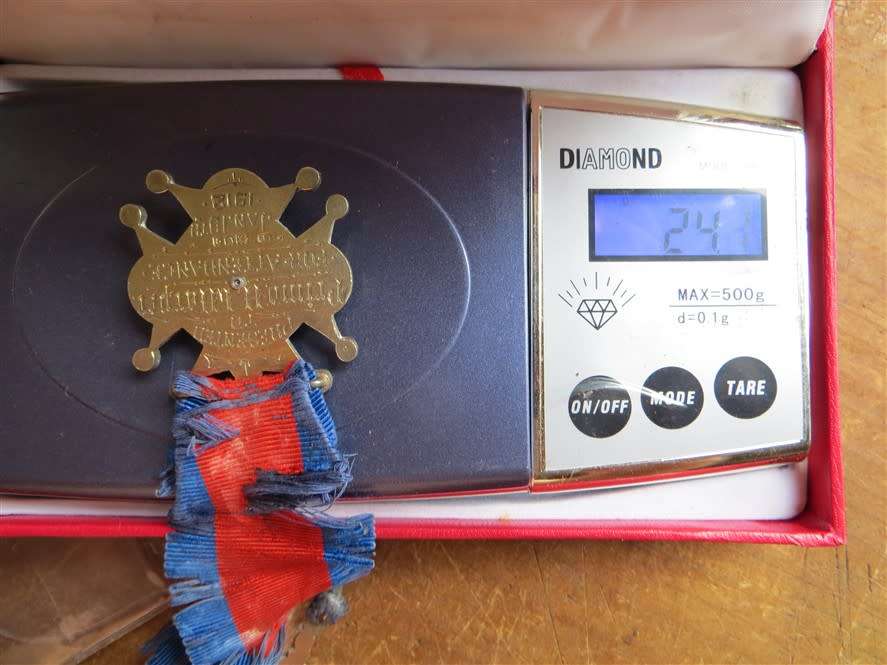 Silver Hallmarked Masonic Queens Lodge Jewel - Primo H.L Harpur 1912