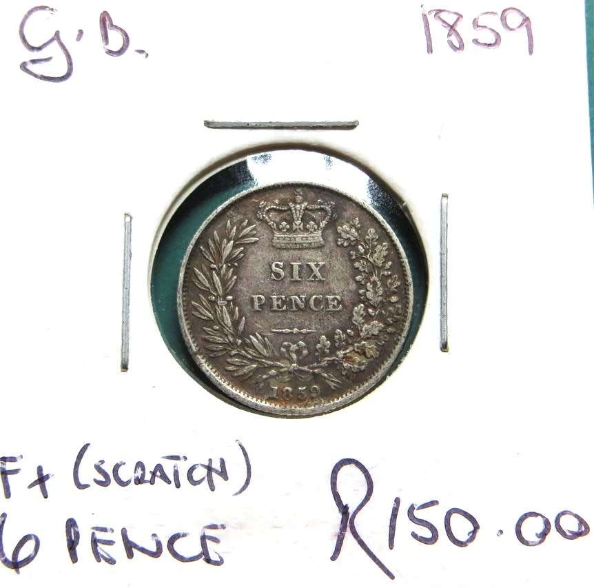 GB 1859 SILVER Sixpence
