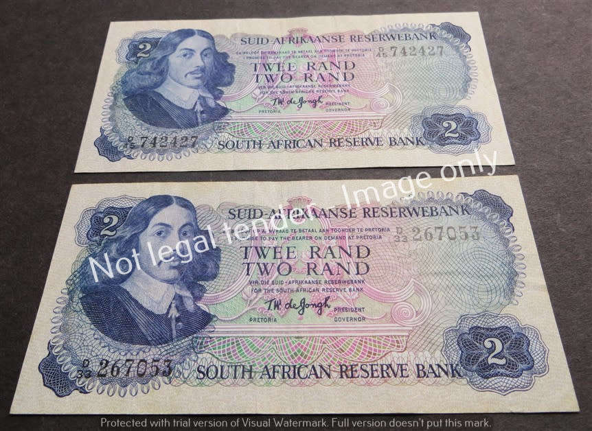 2 x TW De Jongh D33 + D45 R2 Note 2nd Issue - 1 Bid
