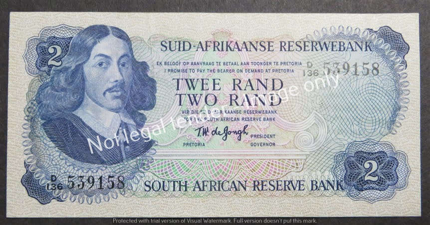 TW De Jongh D136 539158 R2 Note 2nd Issue