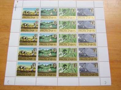 *** LOW START *** SWAZILAND FULL SHEET - bid per sheet, 10 x available