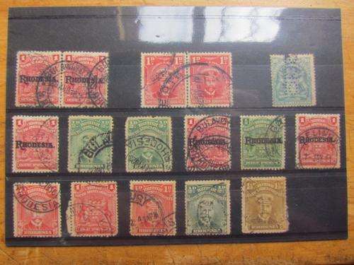 RHODESIA  ASSORTMENT ON CARD  **$^ R1 START ^$**