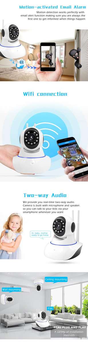 Mobile Communication Wireless Surveillance Security Camera With Night Vision Working