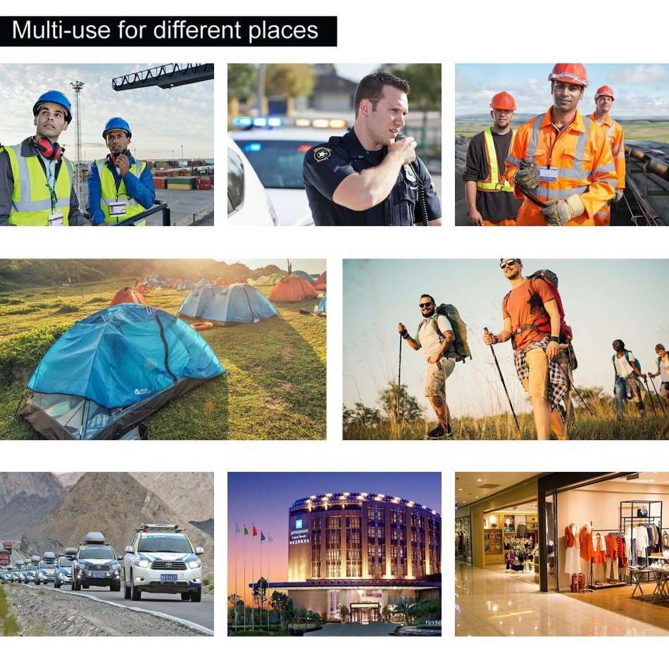 2 x Two way radio BF-888S walkie-talkie outdoor communication equipment With Original Earpiece