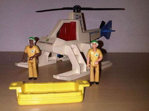 ONLY FOR SALE TO "ag pleez daddy"  (Fisher Price  Rescue Helicopter and B.A. Baracus figure)