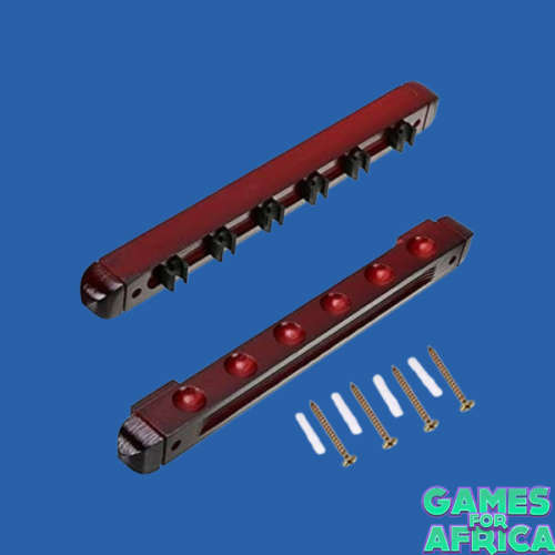 Pool Cue Wall Rack with 6 Cue Clips for Billiard / Pool Cue Racks