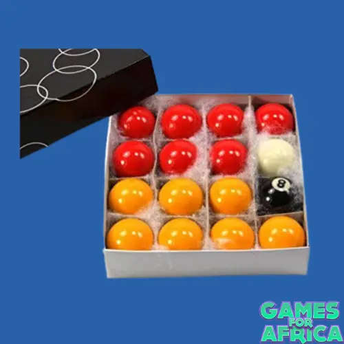 POOL TABLE RED AND YELLOW BALLS